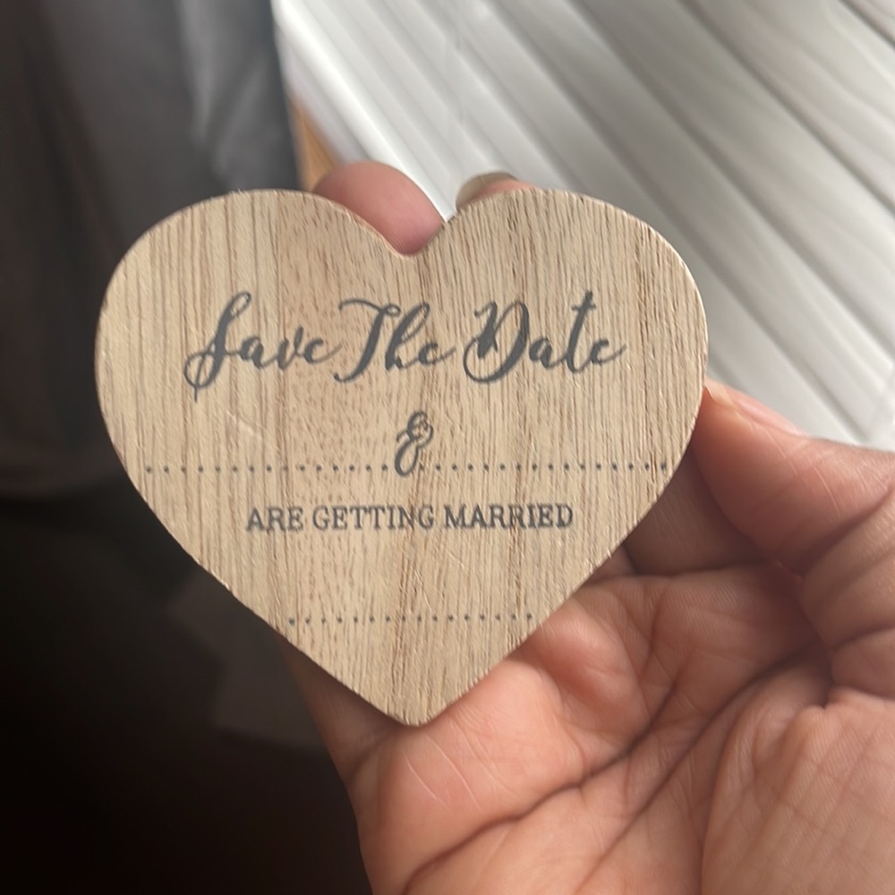 ‘Save the Date’ Magnetic Heart Shaped